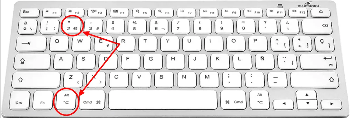Comment faire arobase clavier bluestork qwerty