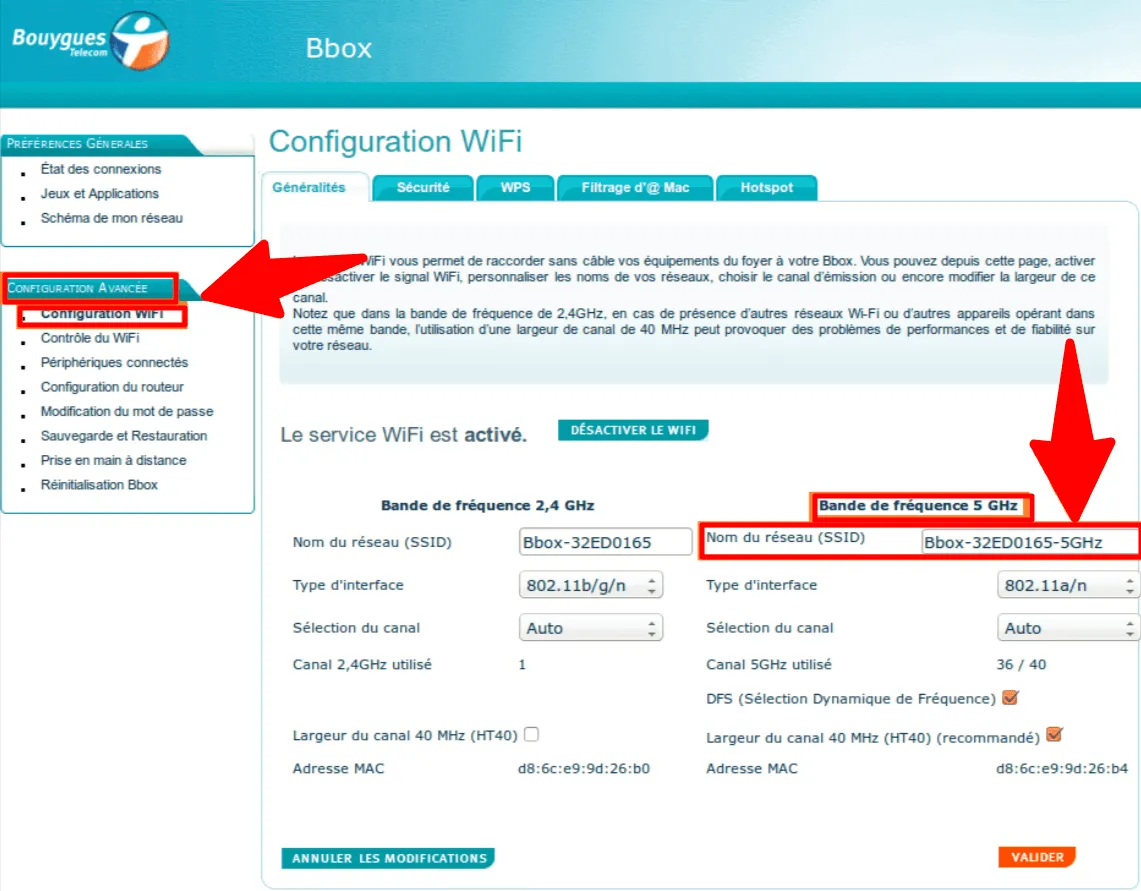 Changer fréquence wifi bbox