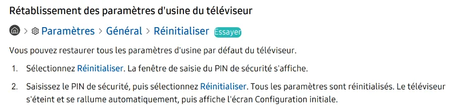 reinitialiser tv samsung de 2019 à 2021