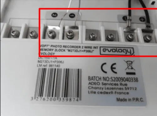 vérifier branchement evology
