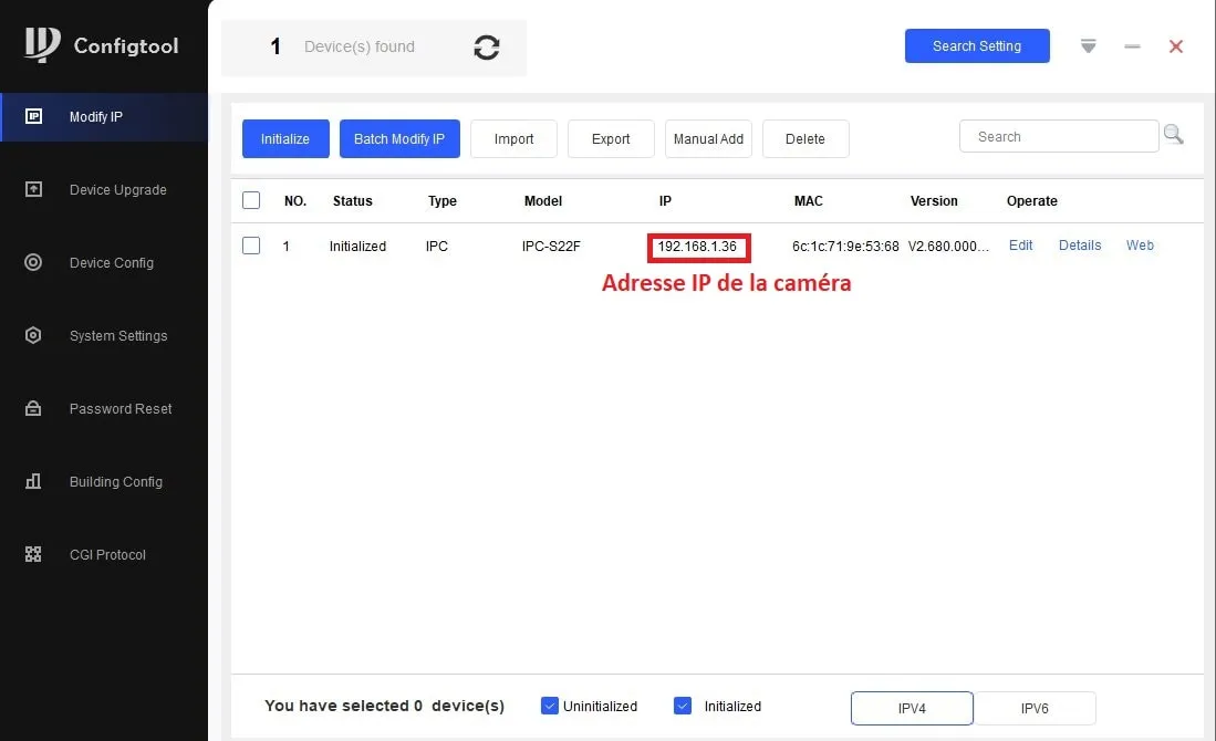 ConfigTool Dahua IP