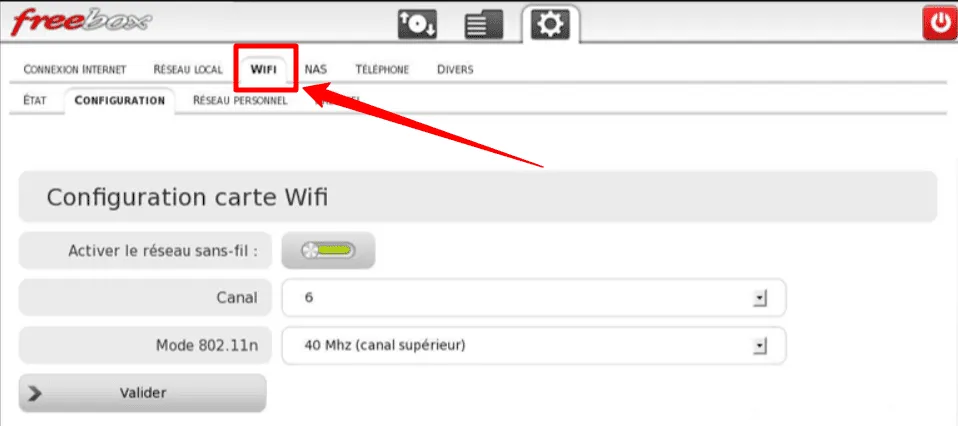 Comment configurer Wifi freeBox
