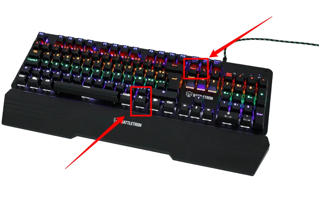 Résoudre éclairage clavier Battletron