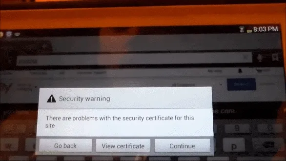 Résoudre problème certificat Samsung