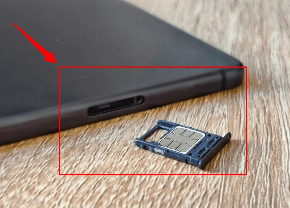 Emplacement SIM Galaxy Tab