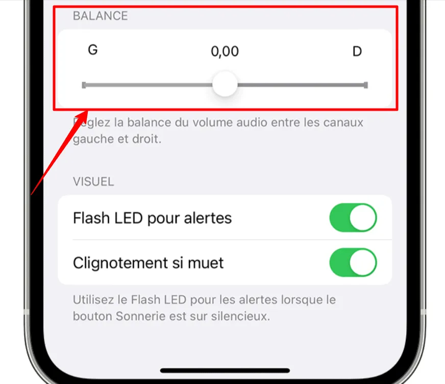 régler balance sonore de votre iphone