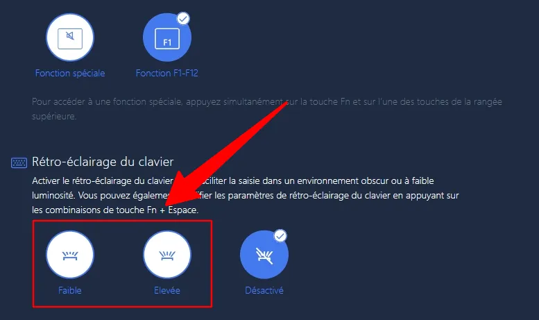 Fonction spéciale Lenovo