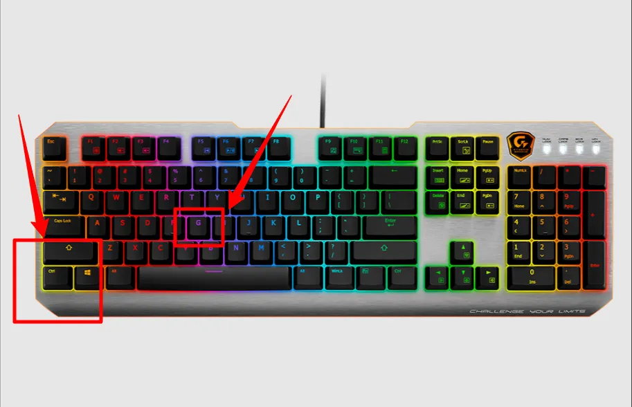 Passer en mode gaming sur Clavier Gigabyte