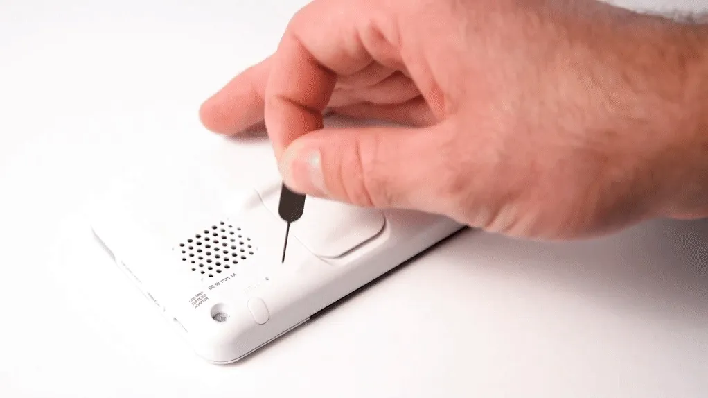 bouton de réinitialisation babyphone vtech
