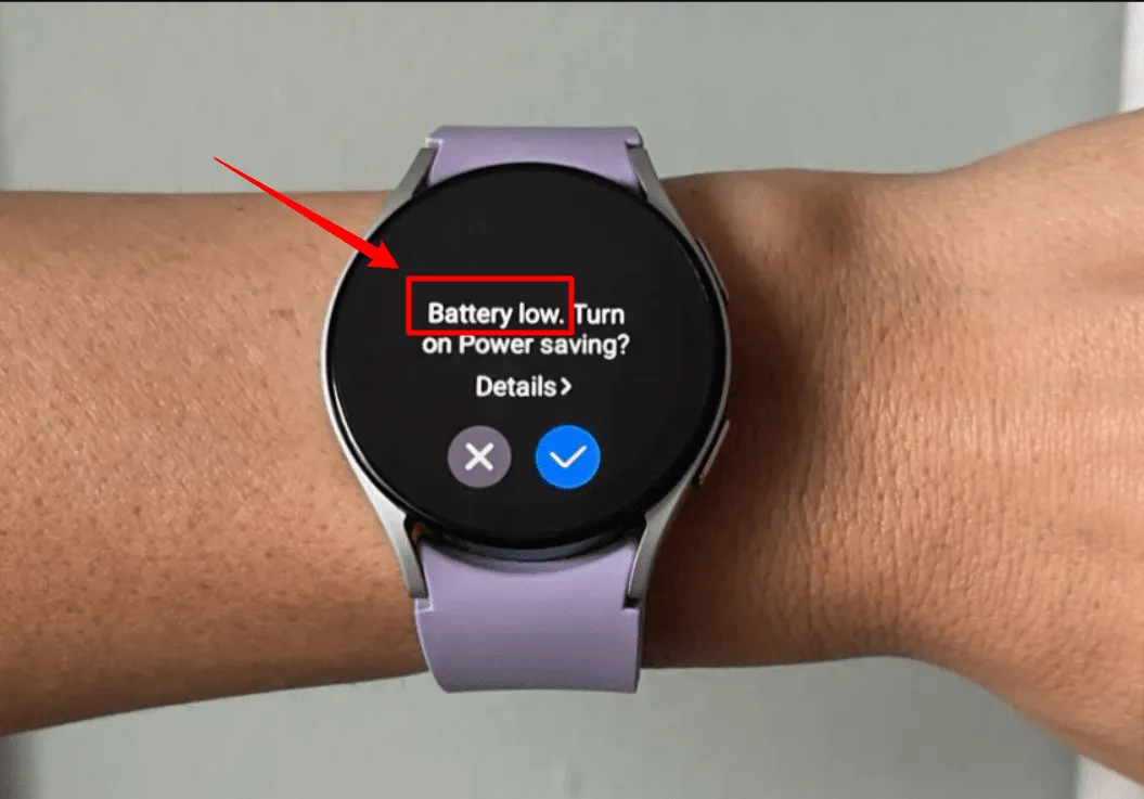 problème battery galaxy watch samsung