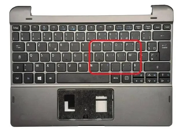 Accéder aux touches alternatives des claviers acer