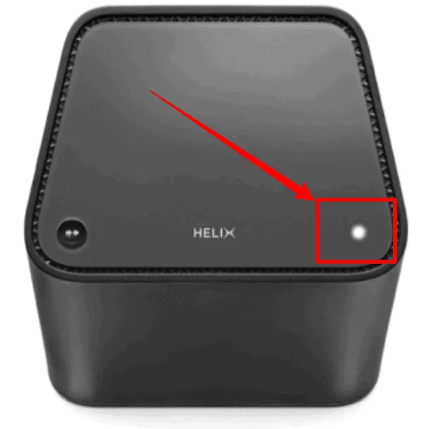 pourquoi borne helix clignote blanc
