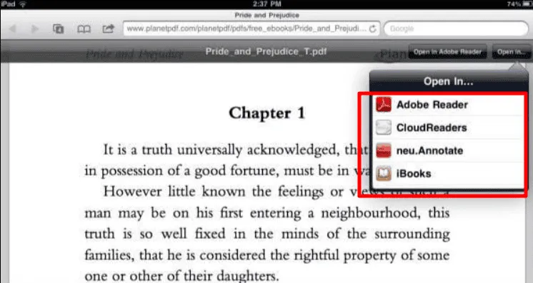 Lire un pdf sur ipad