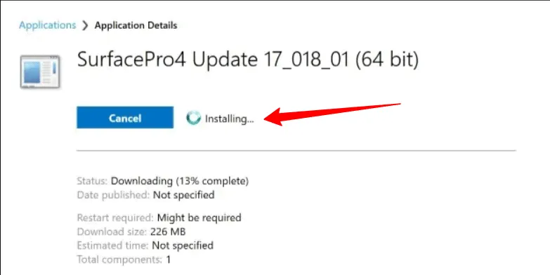 Mise à jour surface pro