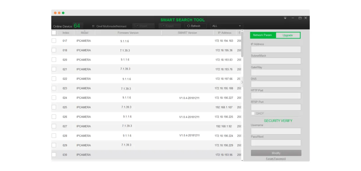 Caméra comelit smart search tool