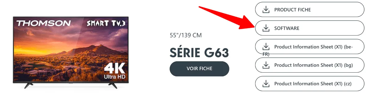 Télécharger mise à jour TV Thomson
