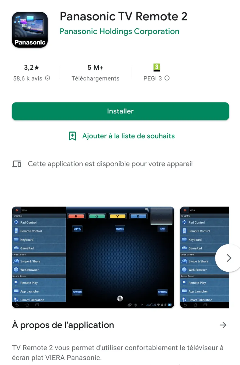 Panasonic TV Remote 2 Google Play