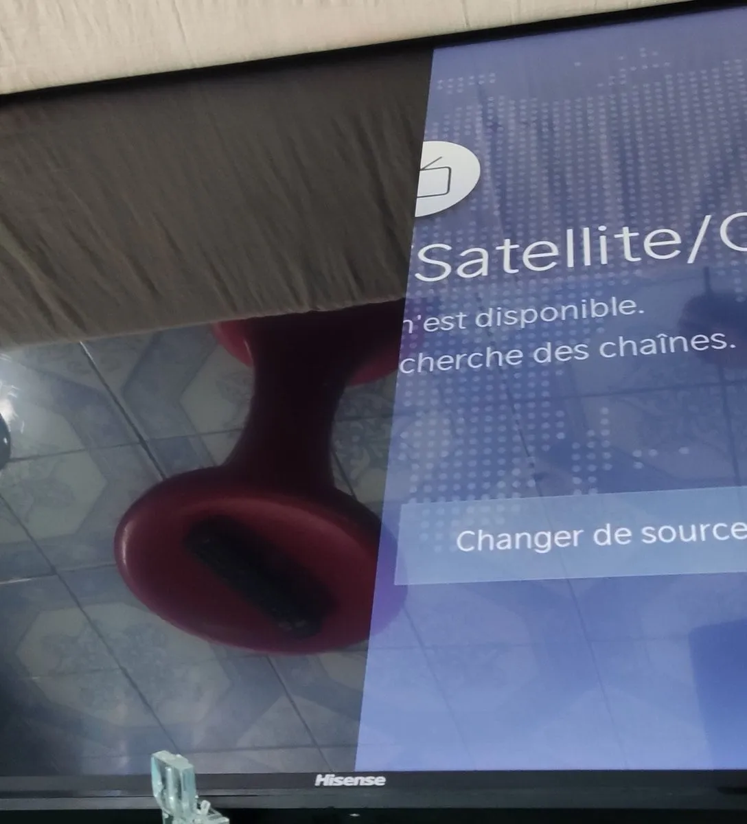 Problème TV Hisense où la moitié de l'image focntionne
