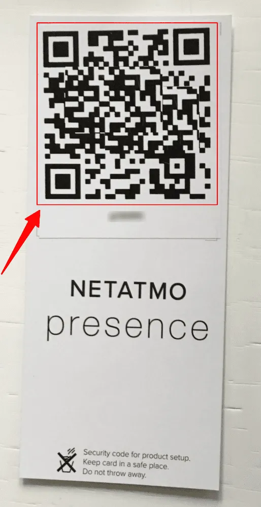netatmo camera qr code installation