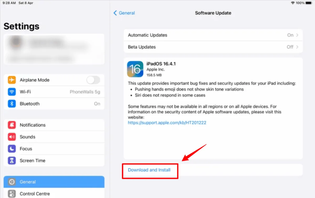 installer mise à jour ipad